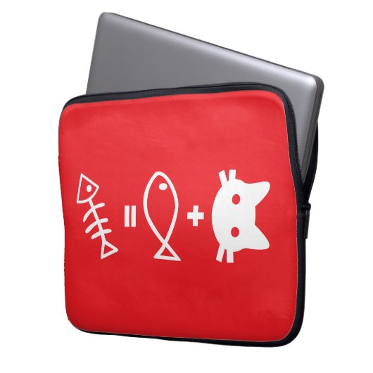 Kat-Mathematik Laptopschutzhülle (Vorderseite Links)