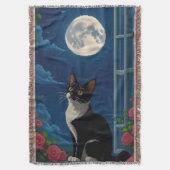 Kat & Moon-Kehle-Blanket Decke (Vorderseite Vertikal)