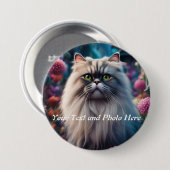 Kat on a Button Custom, Add Foto and Text (Vorne & Hinten)