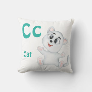 Kat personalisieren ABC: Letter C - Name hinzufüge Kissen