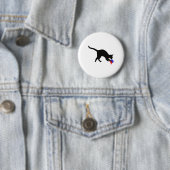 Kat Pouncing on Gop Elephant Funny Democrat Button (Beispiel)