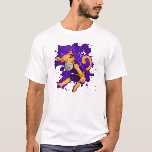 Kat-Sprungs-Damen-Tonal Streifen-T - Shirt (Vorderseite)