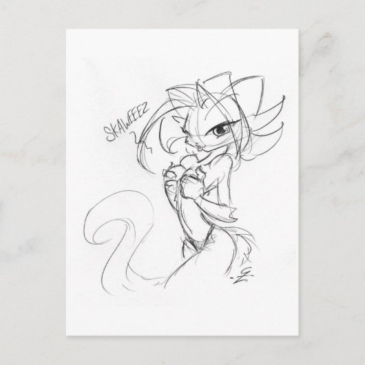 Kat Squeeze Postkarte (Vorderseite)