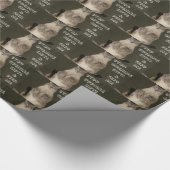 KAT "STOP OPENING GIFTS & FÜTTRE ME" Faltpapier Geschenkpapier (Ecke)