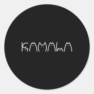 Kat Typografie Kam.al.a Präsident Kat Lady Cat Lov Runder Aufkleber