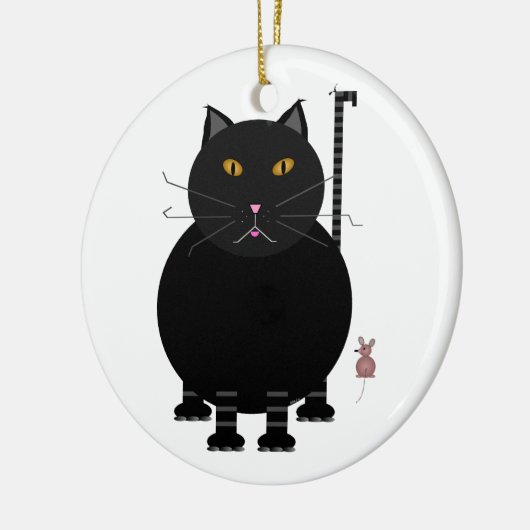 Kat und Maus Keramikornament (Links)