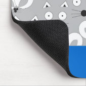Kat- und Mausmuster grau Mousepad (Ecke)