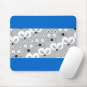 Kat- und Mausmuster grau Mousepad (Mit Mouse)