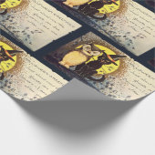 Kat- und Owl-Halloween-Papier Geschenkpapier (Ecke)