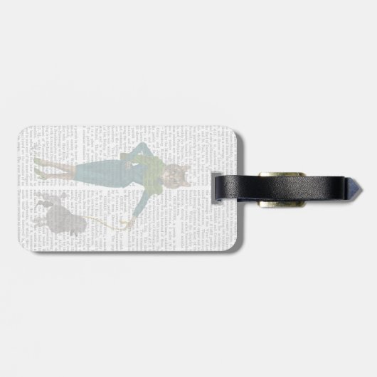 Kat und Poodle Gepäckanhänger (Rückseite horizontal)