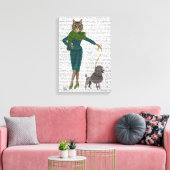 Kat und Poodle Leinwanddruck (Insitu (Wohnzimmer))
