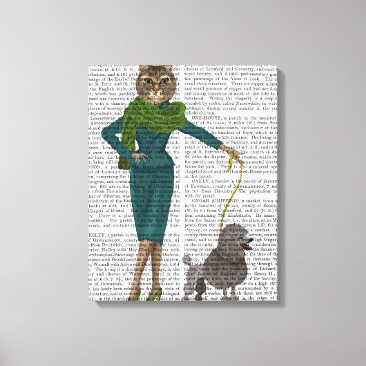 Kat und Poodle Leinwanddruck (Vorderseite)