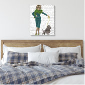Kat und Poodle Leinwanddruck (Insitu (Schlafzimmer))