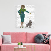 Kat und Poodle Leinwanddruck (Insitu (Wohnzimmer))