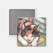 Kat von den Büchern Magnet (Vorderseite/Rückseite)
