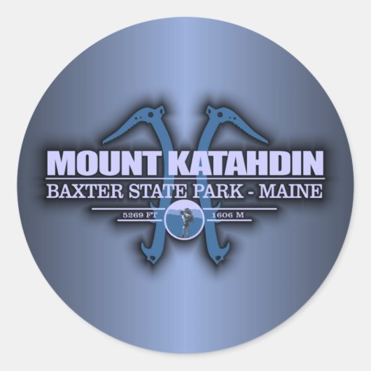 Katahdin 2 runder aufkleber (Vorderseite)