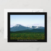 Katahdin Maine Postkarte (Vorne/Hinten)