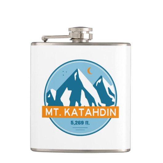Katahdin Maine Stars Moon Flachmann (Vorderseite)