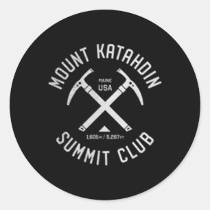 Katahdin Summit Club I Climbed Katahdin Runder Aufkleber