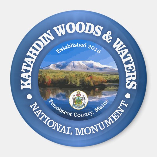Katahdin Woods & Waters (NM) Magnet (Vorne)