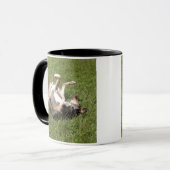 Katahoula Leopard Dog Rolling in Gras Tasse (Vorderseite Links)