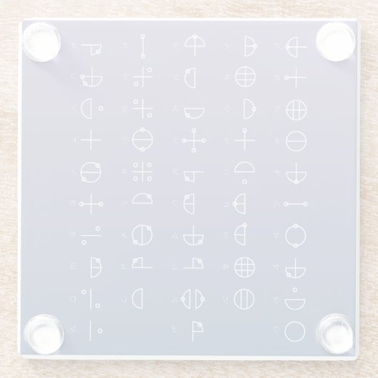 Katakamuna Chart Glasuntersetzer (Rückseite)