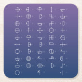 Katakamuna Chart Rechteckiger Pappuntersetzer (Vorderseite)