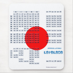 Katakana-japanisches Alphabet Mousepad (Flagge)