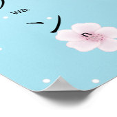 Katakana mit den Romaji-Japanisch-Sakura-Blüten Poster (Ecke)