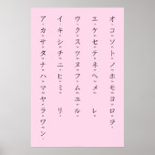 Katakana mit Romaji lernen japanische Charaktere Poster (Vorne)