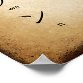 Katakana mit romanisch-japanischem Stil Poster (Ecke)