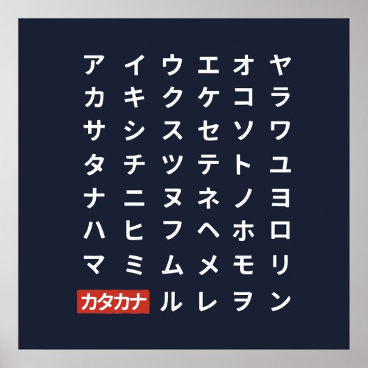 Katakana Poster (Vorne)