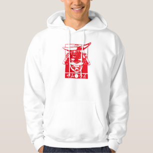 [Katakana] Roter Samurai-Charakter Hoodie