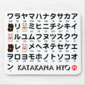 Katakana-Tisch (Lucky Cat) Mousepad (Vorne)