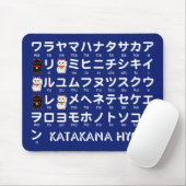 Katakana-Tisch (Lucky Cat) Mousepad (Mit Mouse)