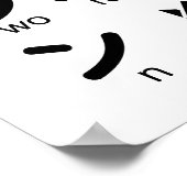 Katakana-Tisch (Lucky Cat) Poster (Ecke)