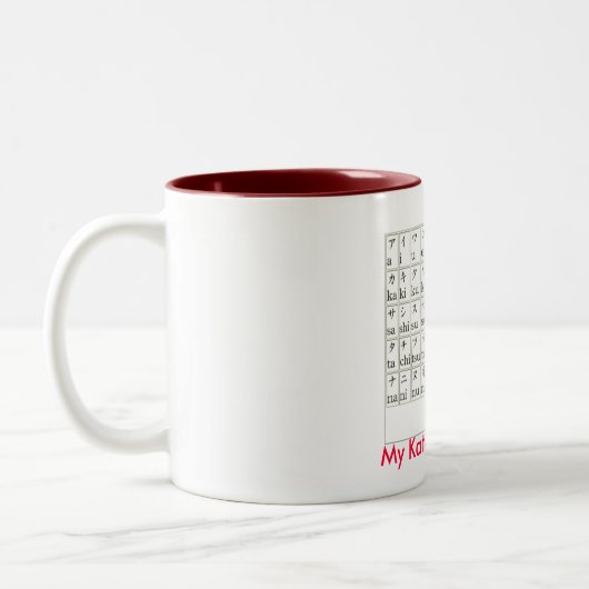 Katakanatabelle Zweifarbige Tasse (Links)