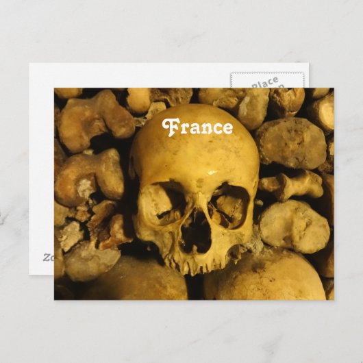 Katakomben in Frankreich Postkarte (Vorne/Hinten)