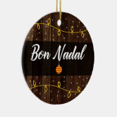 Katalan frohe Weihnachten, Bön Nadal Rustikaler St Keramik Ornament (Rechts)