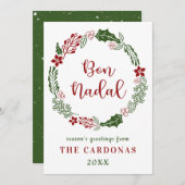 Katalanisch frohe Weihnachten, Custom Feiertagskarte (Vorne/Hinten)