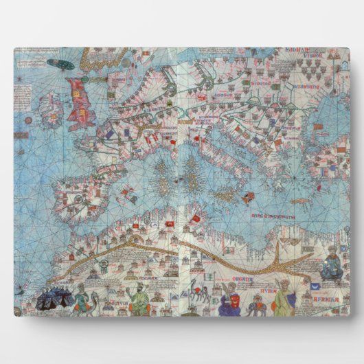 Katalanische Atlas: Einzelheiten zu Nordafrika und Fotoplatte (Vorderseite)