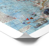 Katalanische Atlas: Einzelheiten zu Nordafrika und Poster (Ecke)