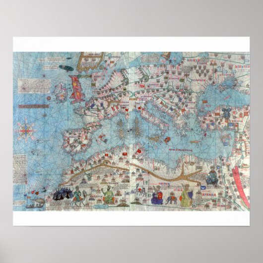 Katalanische Atlas: Einzelheiten zu Nordafrika und Poster (Vorne)