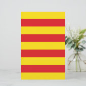 Katalanische Flagge (Katalonien) Briefpapier (Stehend Vorderseite)