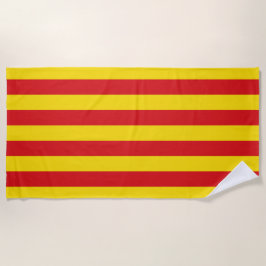 Katalanische Flagge Strandtuch