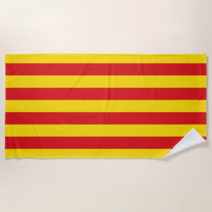 Katalanische Flagge Strandtuch