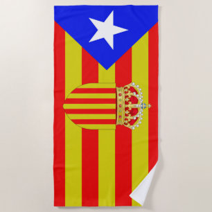 Katalanische Flagge Strandtuch
