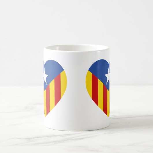 Katalanische Flaggenherz Kaffeetasse (Mittel)