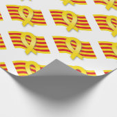 Katalanische Schleife und Flagge Geschenkpapier (Ecke)