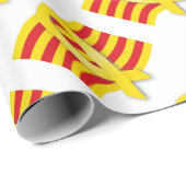 Katalanische Schleife und Flagge Geschenkpapier (Rolleneckpunkt)